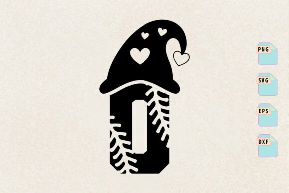 Baseball Christmas Alphabet O Letter SVG