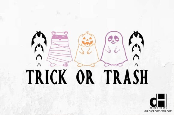 Halloween Funny Trick or Trash SVG PNG