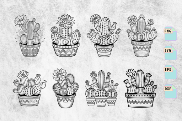 Hand Drawn Cactus SVG Bundle