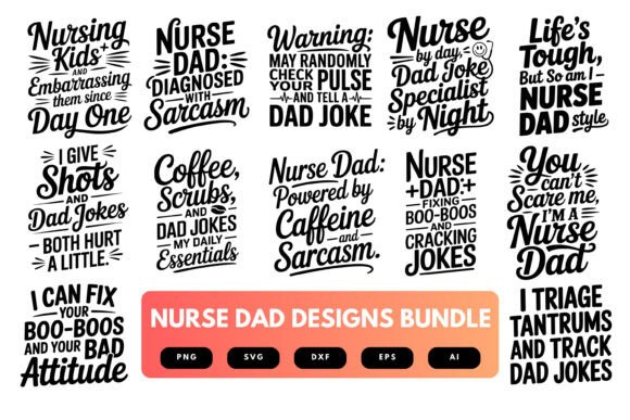 Nurse Dad SVG Bundle Review