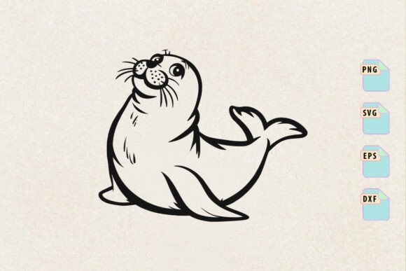 Seal Clipart Svg, Sea Animal Cartoon Png