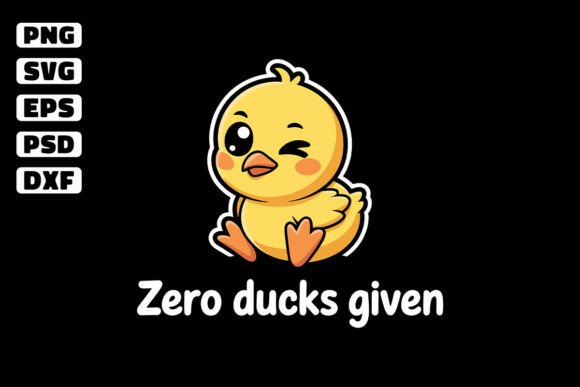 Zero Ducks Given Funny SVG Design